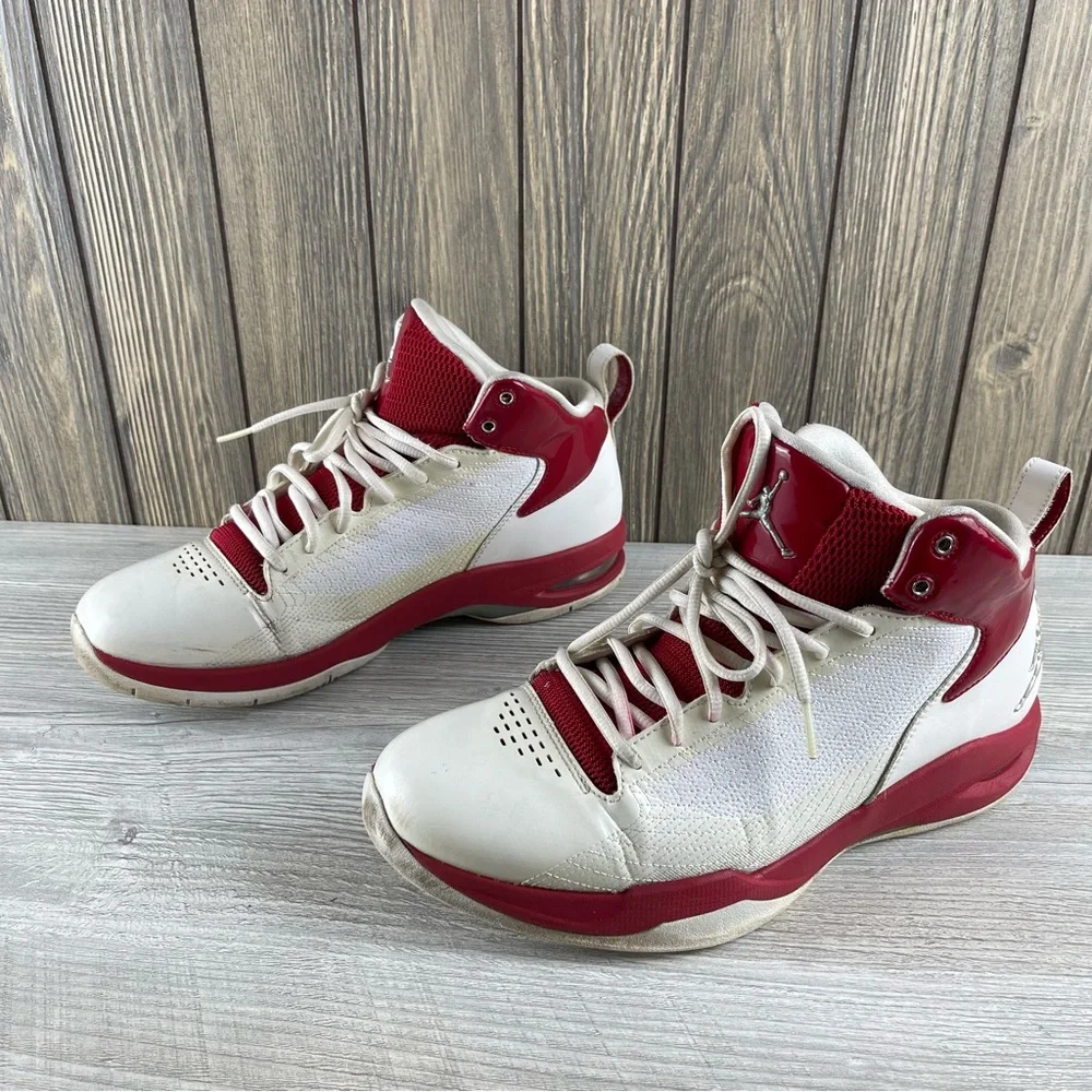Air Jordan Fly 23- Men’s Shoes 454094-103 Metallic Silver-Varsity Red Size: 10